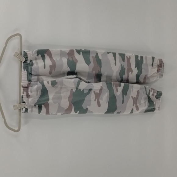 Abercrombie kids jogger sweatpants size 7 8 green gray camo unisex drawstring - Picture 5 of 7
